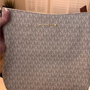 Michael Kors Vanilla Monogram Messenger Bag